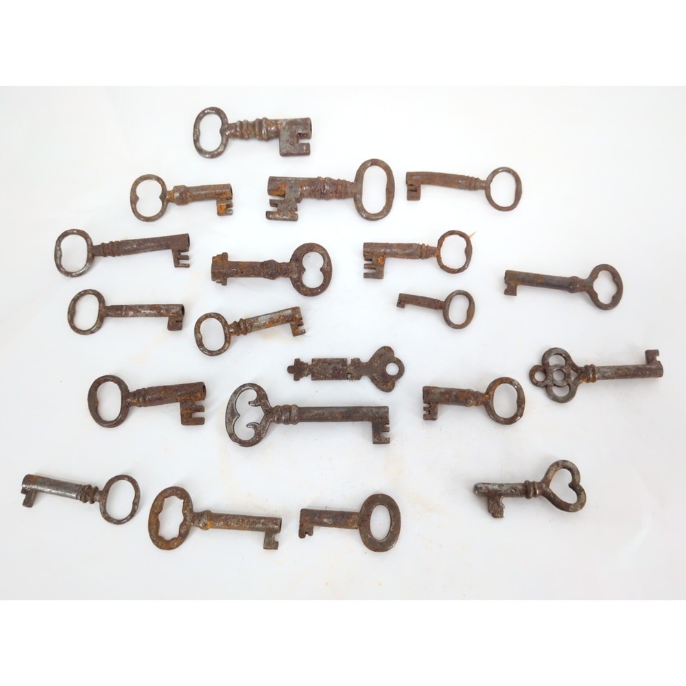 Vintage Skelton Key Lot 20 Antique Keys Craft Collect